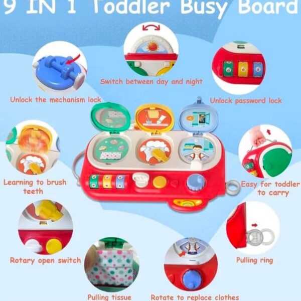 9 in 1 Busy board for toddler