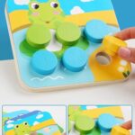 Mosaic Wooden Button Set(Big peg Mosaic wooden set)