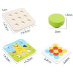 Mosaic Wooden Button Set(Big peg Mosaic wooden set)