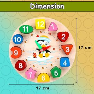 Clock with shape sorting and Lacing blocks