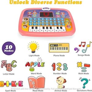 Laptop tablet computer plus piano with LED screen music fun toy activities