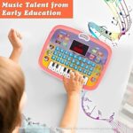 Laptop tablet computer plus piano with LED screen music fun toy activities