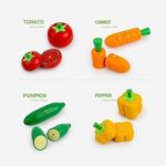 wooden Vegetable and fruit set