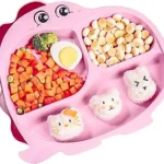 Bamboo Divided Plates for Kids Adults