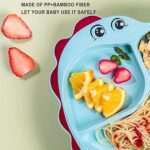 Bamboo Divided Plates for Kids Adults