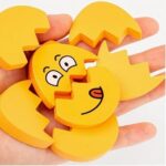 wooden egg expression matching puzzle