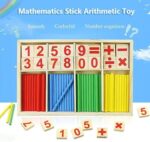 wooden intelligence stick number cards and counting Rod with Box(counting stick)