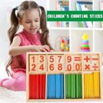 wooden intelligence stick number cards and counting Rod with Box(counting stick)