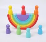 Rainbow stacker with peg doll