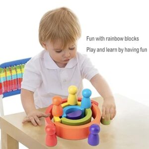 rainbow stacker with peg doll