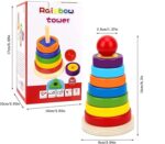 Wooden Rainbow Rings Stacker