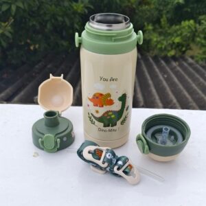 2 in 1 sipper type stainless steel water insulated bottle for kids(500 ml)