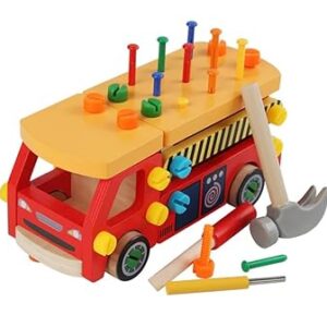 wooden screw car assembly fire truck