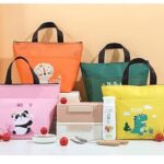 Insulated Lunch Bag for School, Picnic, Office, Thermal Hot & Cold Lunch Bag for Women, Men, Kids | 500 ml Pack of 1 striped Print