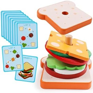 Wooden Sandwich Sorting Stacking Toys