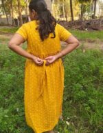 Queen of Yellow with white Heart Maternity Maxi