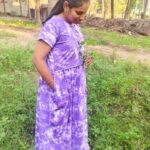 DIY and DIY Purple with white Maternity Maxi