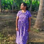 Stunning Look of Purple with Black and white Heart of Maternity Maxi