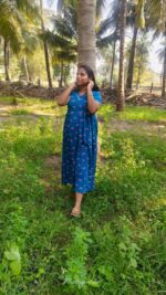 Nature Beauty of Flamingo Bird Maternity Maxi