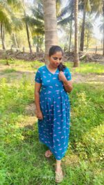Nature Beauty of Flamingo Bird Maternity Maxi