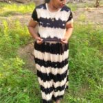 DIY and DIY Black and white maternity maxi