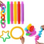 Pop Out Tubes Sensory Stretchable Tubes Pop