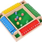 Wooden Shut The Box Game with Dice