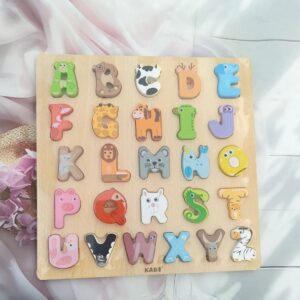 Animal Alphabet Board with name on Base Image