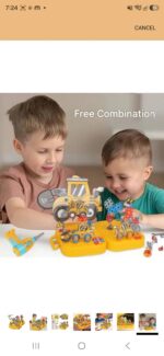 Puzzle Building Blocks Creative Set for Kids | 232 Pieces with Drill & Screwdriver | Mosaic Art Board - Image 4
