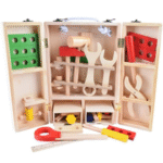 Wooden Tool Set Repair Tool Toys Kids Educational Building Toy Construction Playset 