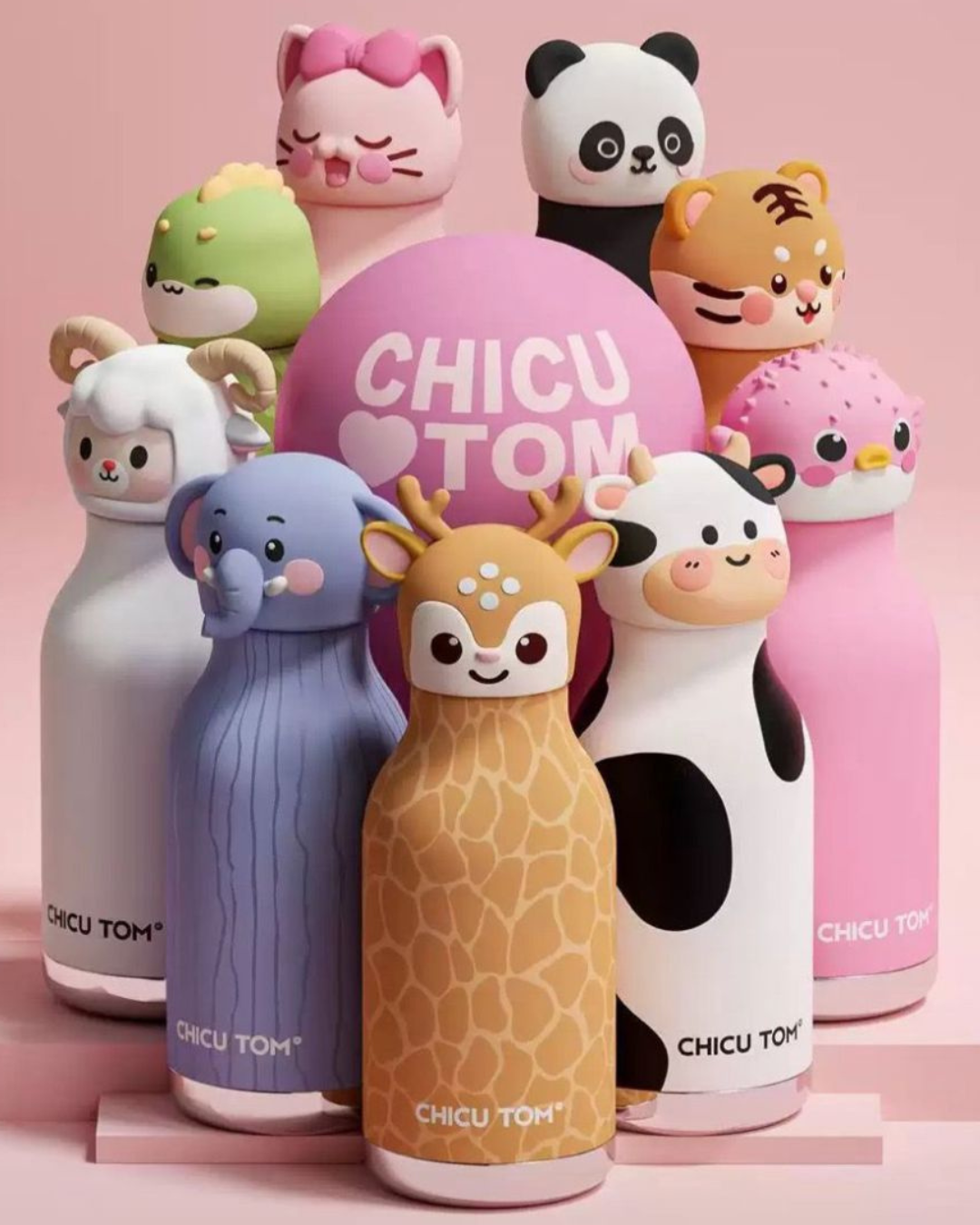 2026/07/1000271581.png 500 Ml Thermos Steel Animal WTer Bottle - Image 1